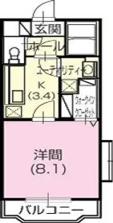 ハーベスト【202号室】の間取り