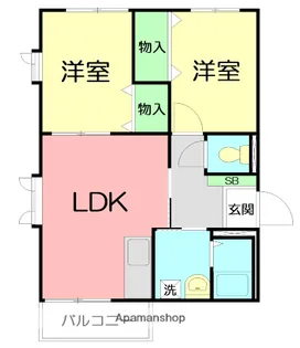 エーリパル【2階】の間取り