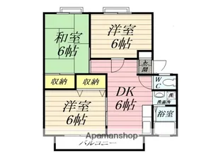 サンビレッジ綾瀬C棟【2階】の間取り
