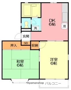 エステート今泉【1階】の間取り