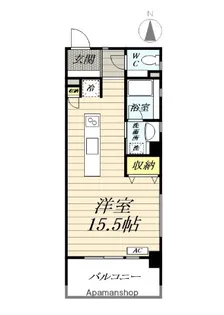 1Rの間取り画像