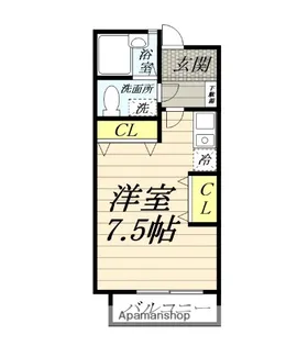 1Kの間取り画像