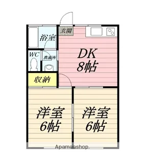 ヒルトップ六会【2階】の間取り