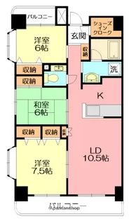 コルビュジェ藤沢【2階】の間取り