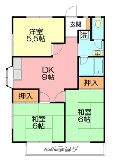 こまがた植田【2階】の間取り