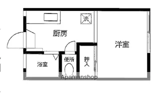 テラスタカノA【1階】の間取り
