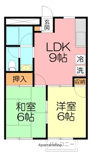 パインハイツ【2階】の間取り