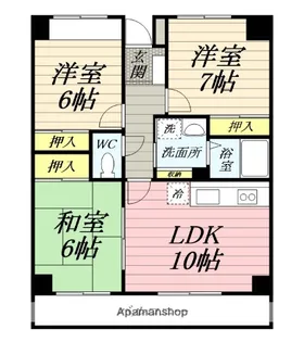 ソレイユ長後【8階】の間取り