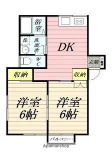フローラ・ミキ【2階】の間取り