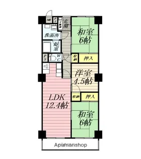 星和伊勢原マンション【1階】の間取り