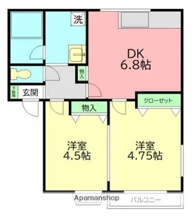 ライラック茅ヶ崎【1階】の間取り