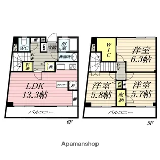 藤沢駅前ハイム【6階】の間取り