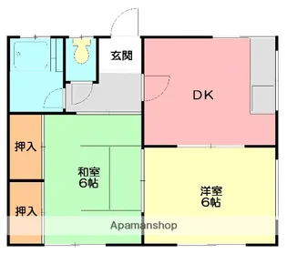 第一浜美荘【2階】の間取り