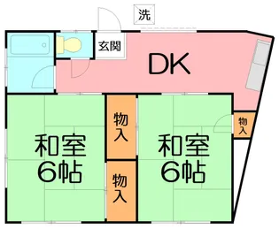 第二浜美荘【2階】の間取り