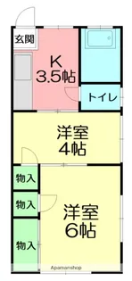 第1オキタハイム【5号室】の間取り