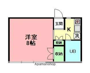 拓殖ハイツ【1階C号室号室】の間取り