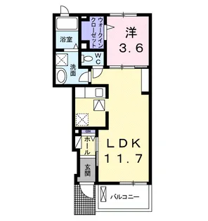 ネオグレイス【103号室】の間取り