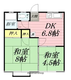 鎌田コーポ【2階】の間取り