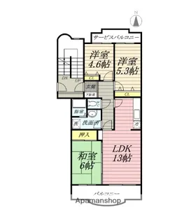 ドリームガーデン伊勢原【1階】の間取り