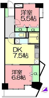 シーサイド片瀬江ノ島【4階】の間取り