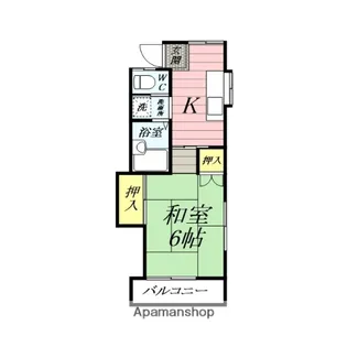 コーポ杉山【1階】の間取り