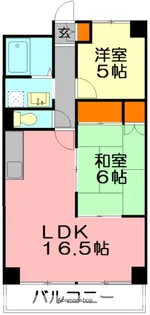 プラザ御殿【5階】の間取り