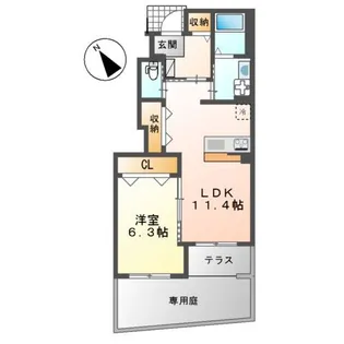 アビエル【1階】の間取り