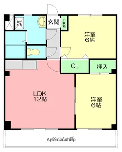 プリベールつるや【1階】の間取り