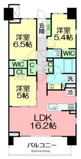 BRILLIA湘南辻堂海浜公園【3階】の間取り