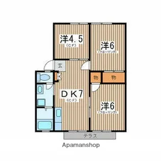 ロイヤルハイツA【1階】の間取り