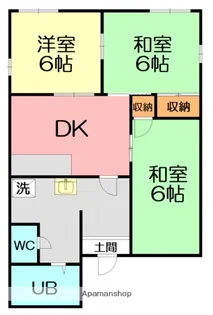コーポ山室B【2階】の間取り