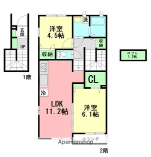 コンフォート辻堂【2階】の間取り