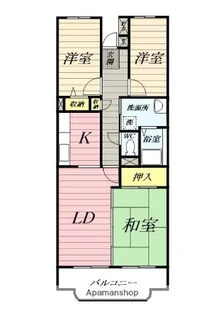 フォーレスト城北A棟【3階】の間取り