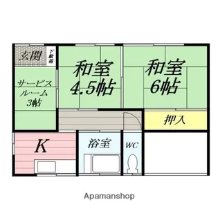 神奈川県藤沢市本鵠沼4丁目【一戸建】の間取り