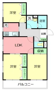 茅ヶ崎ダイカンプラザ【4階】の間取り