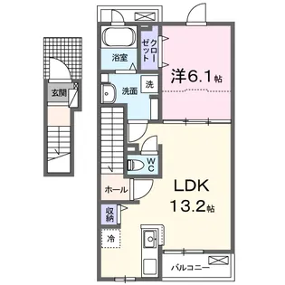 LUNA・Ⅲ【2階】の間取り