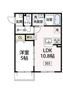 ミモザ・コート【303号室号室】の間取り