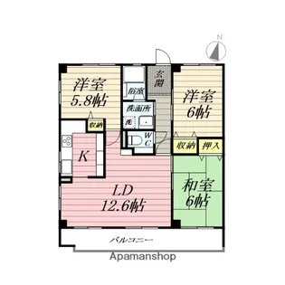 プライムガーデン湘南藤沢【2階】の間取り