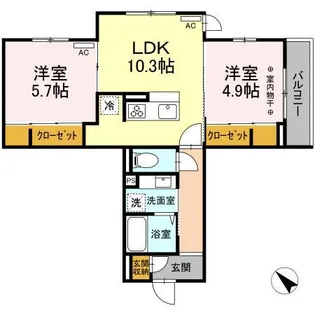 GRAND湘南 A棟【3階】の間取り