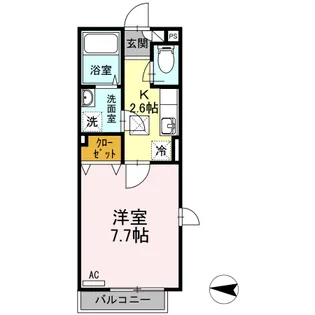 オーガスト螢【1階】の間取り