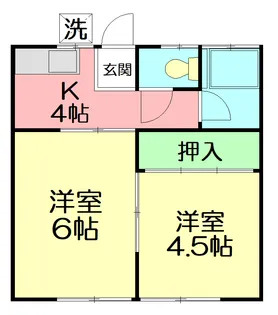 やよい荘【1階】の間取り