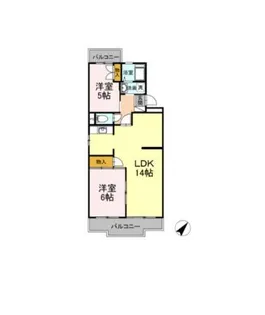 山王塚レジデンス【2階】の間取り