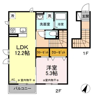 グリーンルーム湘南【2階】の間取り