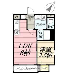 カーサ西鶴間【1階】の間取り