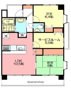 ダイアパレス茅ヶ崎浜之郷【2階】の間取り