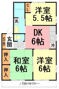 ハイツ丸久A【2階】の間取り