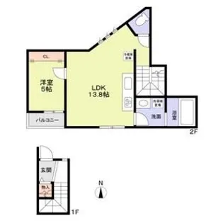 SOUTHERN VILLAGE II【2階】の間取り