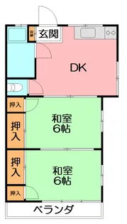 コスモAOI伊勢山Ⅱ【2階】の間取り