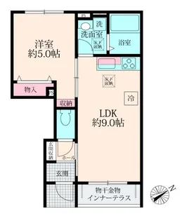 (仮)クレール カルム【1階】の間取り
