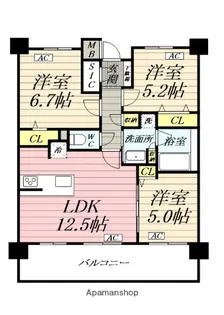 LUXENA PAWS藤沢【2階】の間取り